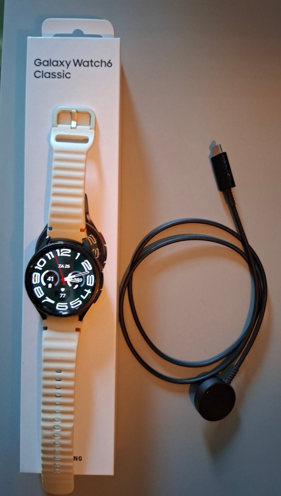 Samsung Galaxy Watch 6 Classic, Sieraden, Tassen en Uiterlijk, Smartwatches, Gebruikt, Zwart, Ophalen of Verzenden, Samsung