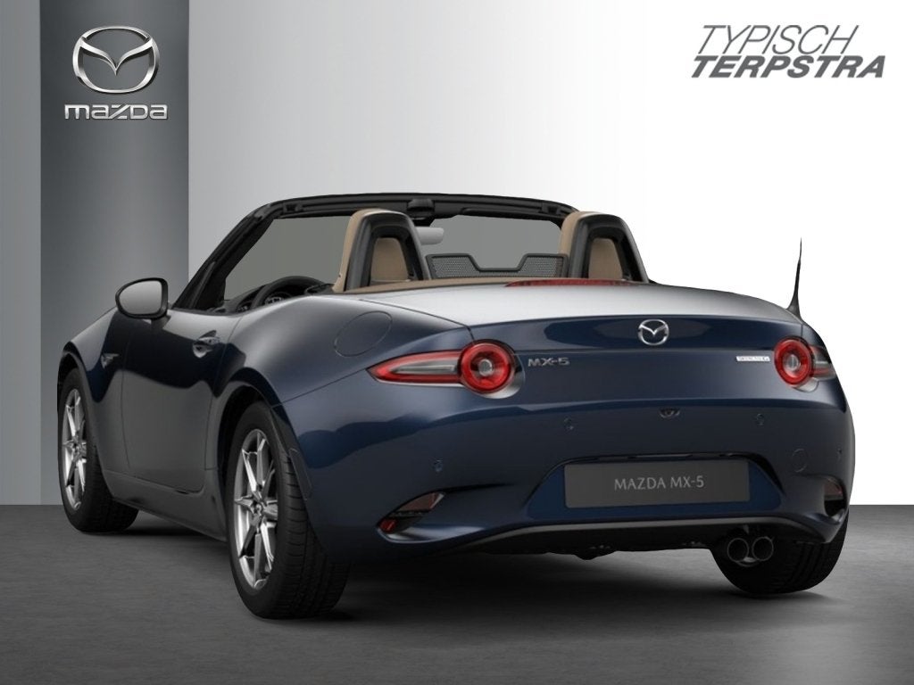 Mazda MX-5 SKYACTIV-G 132pk Kazari | Showroomaanbieding, 4 cilinders, Cabriolet, Blauw, 132 pk