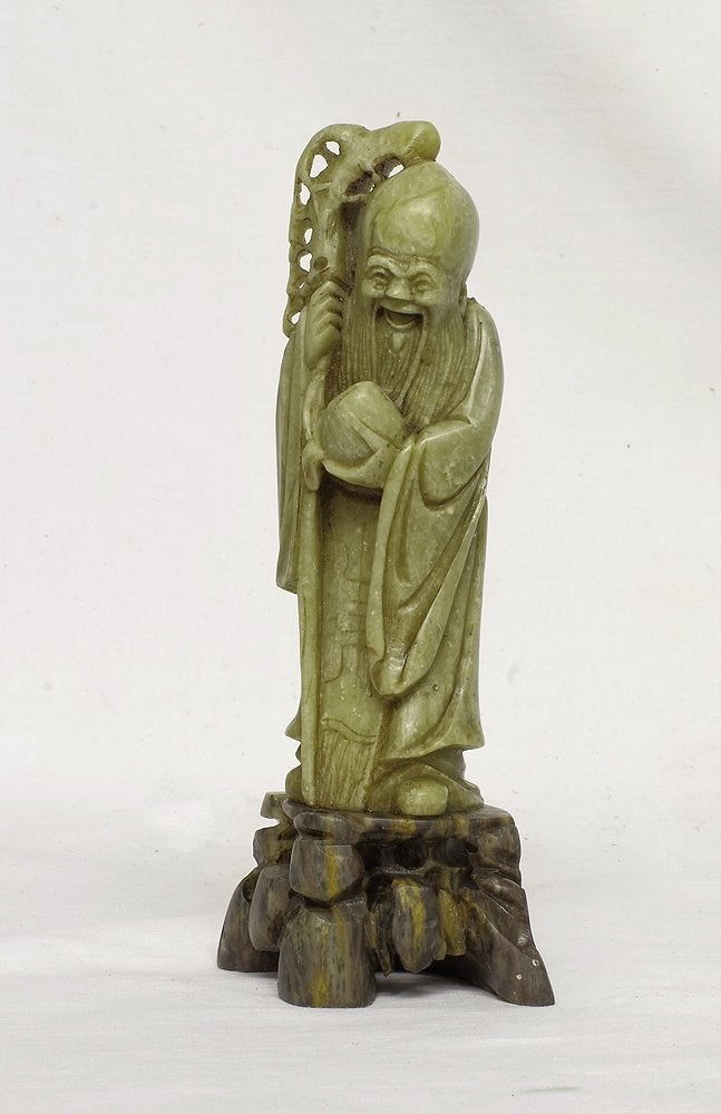 Oud spekstenen beeldje, Antiek en Kunst, Natuurlijk materiaal, Gesneden, Ophalen of Verzenden, China