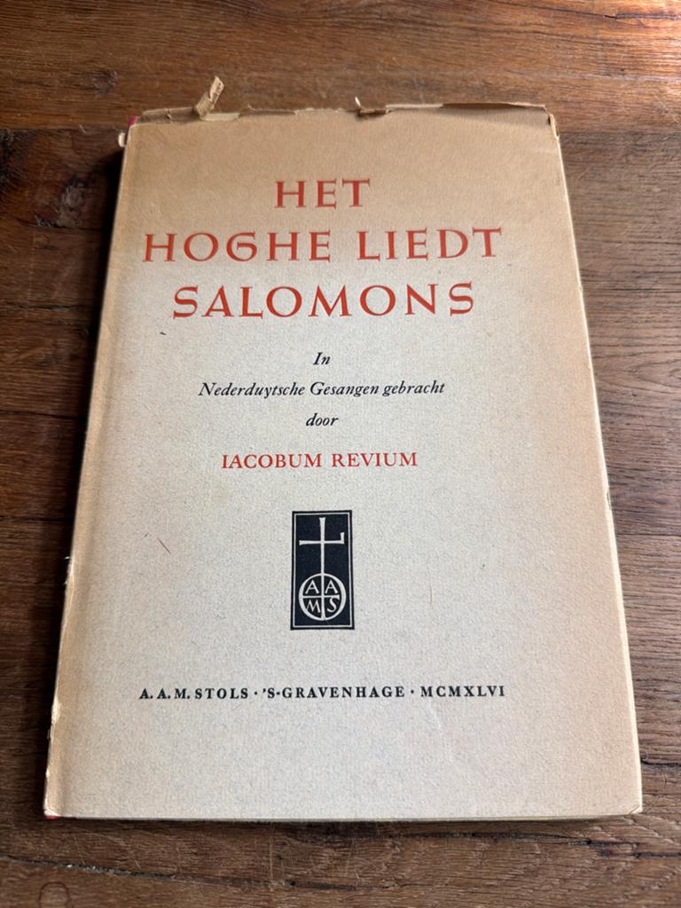 Het Hoghe Liedt Salomons - Iacobum Revium (1946), Ophalen of Verzenden