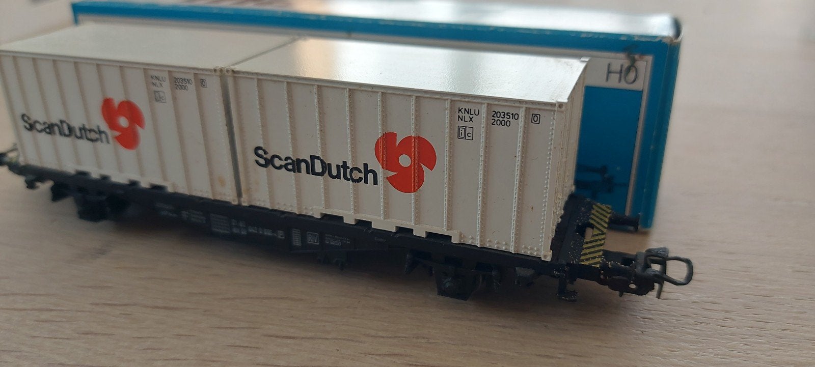 Märklin DB ScanDutch containerwagen artnr 4670 in ovp, Hobby en Vrije tijd, Wisselstroom, Wagon, Ophalen of Verzenden, Zo goed als nieuw