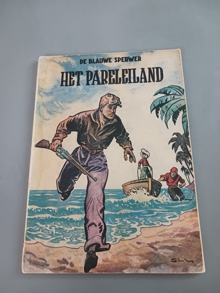 Blauwe Sperwer, Het Pareleiland 1ste druk, goede staat, Boeken, Eén stripboek, Ophalen of Verzenden, Gelezen