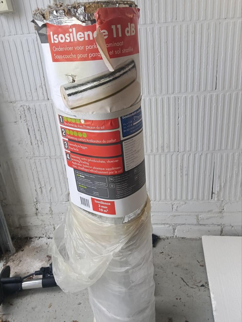 Isosilence 11 dB ondervloer - 10 m² (licht beschadigd), Overige materialen, Nieuw, 5 tot 10 m², Vloerisolatie
