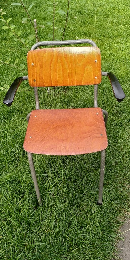 Buisframe stoelen - 3 stuks, Ophalen, Gebruikt, Hout, Drie