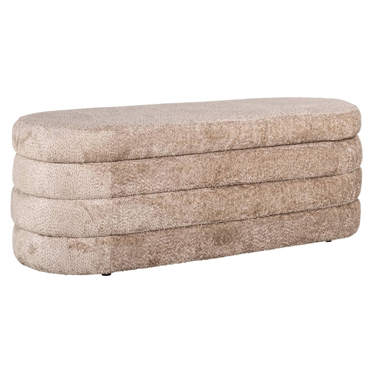 NIEUW IN DOOS - Richmond Interiors Poef Camille SheepNatural, Minder dan 50 cm, 125 cm of meer, Ophalen of Verzenden, Zo goed als nieuw