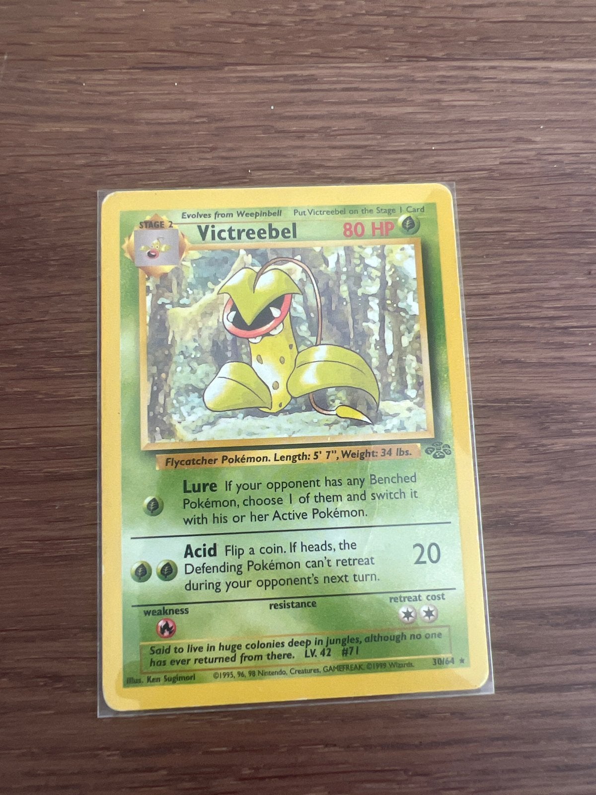 Pokémon Kaart Victreebel 30/64 Jungle Set - Vintage, Hobby en Vrije tijd, Verzamelkaartspellen | Pokémon, Ophalen of Verzenden