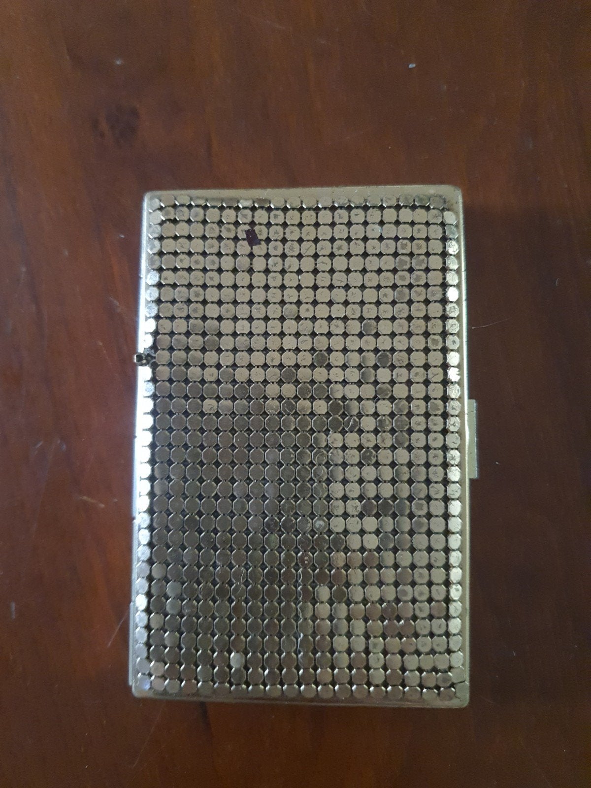 Vintage Gouden Mesh Sigarettendoosje / Kaarthouder, Antiek en Kunst, Ophalen of Verzenden