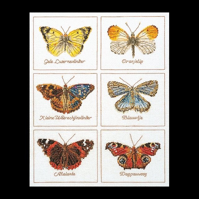 Borduurpakket Vlinders 2037, ., Nieuw, Ophalen of Verzenden, .
