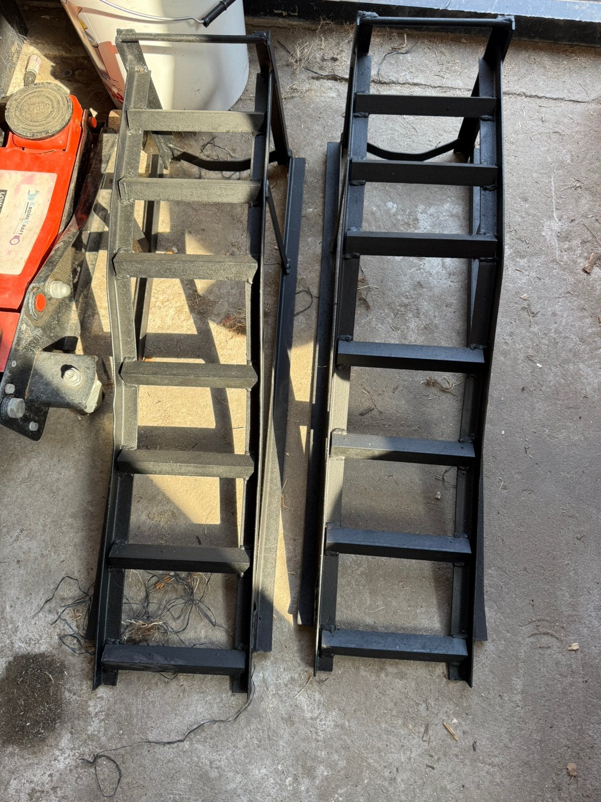 oprijblokken, Ophalen, Zo goed als nieuw, Hydraulisch, Garagekrik