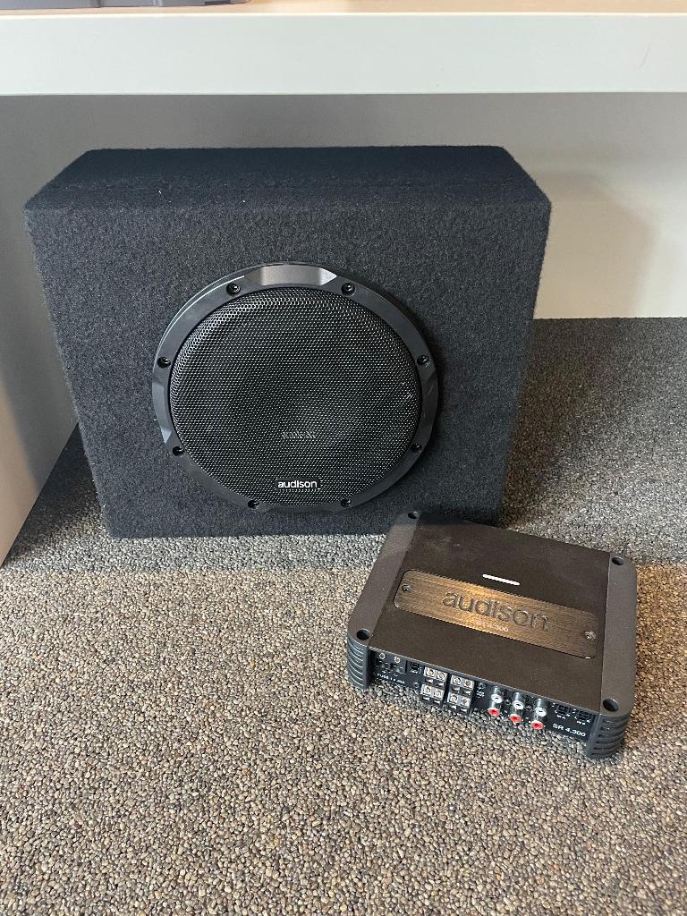 Audison Subwoofer + 4ch versterker TK, Auto diversen, Autospeakers, Ophalen, Gebruikt