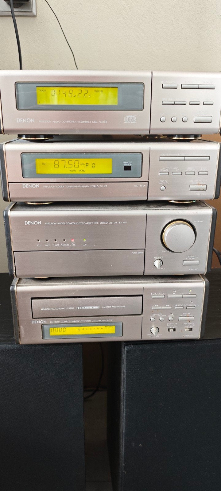 Denon D100 Hifi Set Wharfedale 505.2 Speakers & Bluetoot, Gebruikt, Denon, Tuner of Radio, Losse componenten