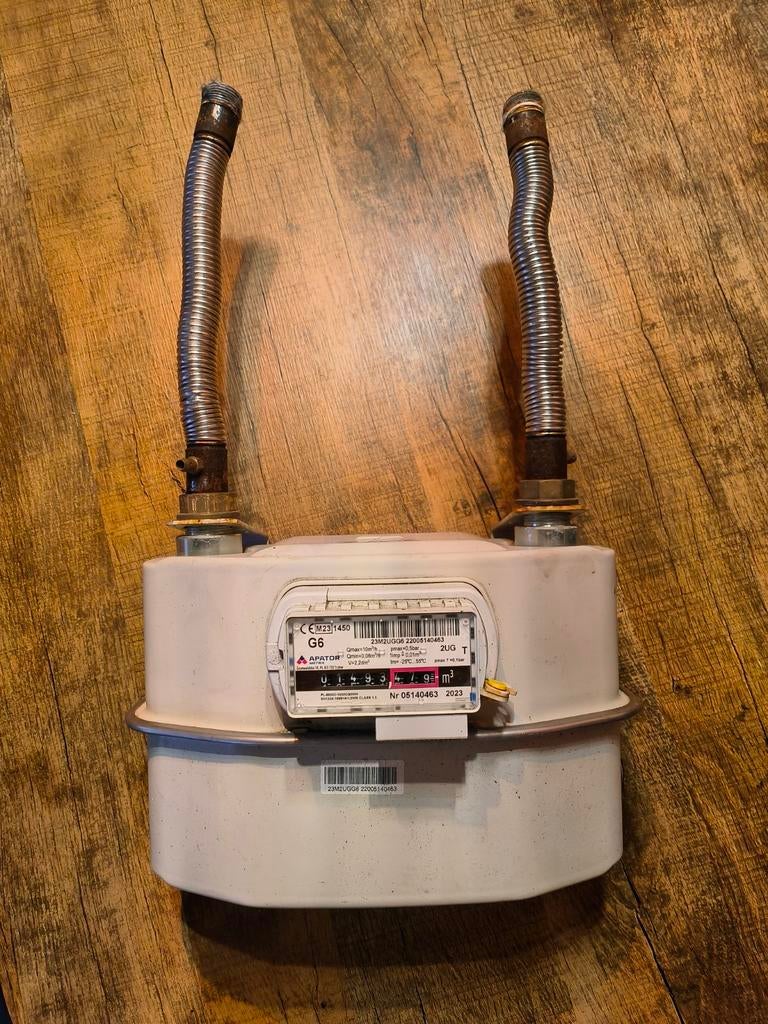 Gasmeter G6 met beugel en slangen, Ophalen of Verzenden