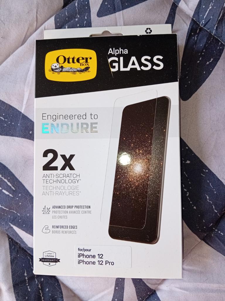 OtterBox Alpha Glass Screenprotector iPhone 12/12 Pro, Schokbestendig, Nieuw, Ophalen of Verzenden, Screenprotector