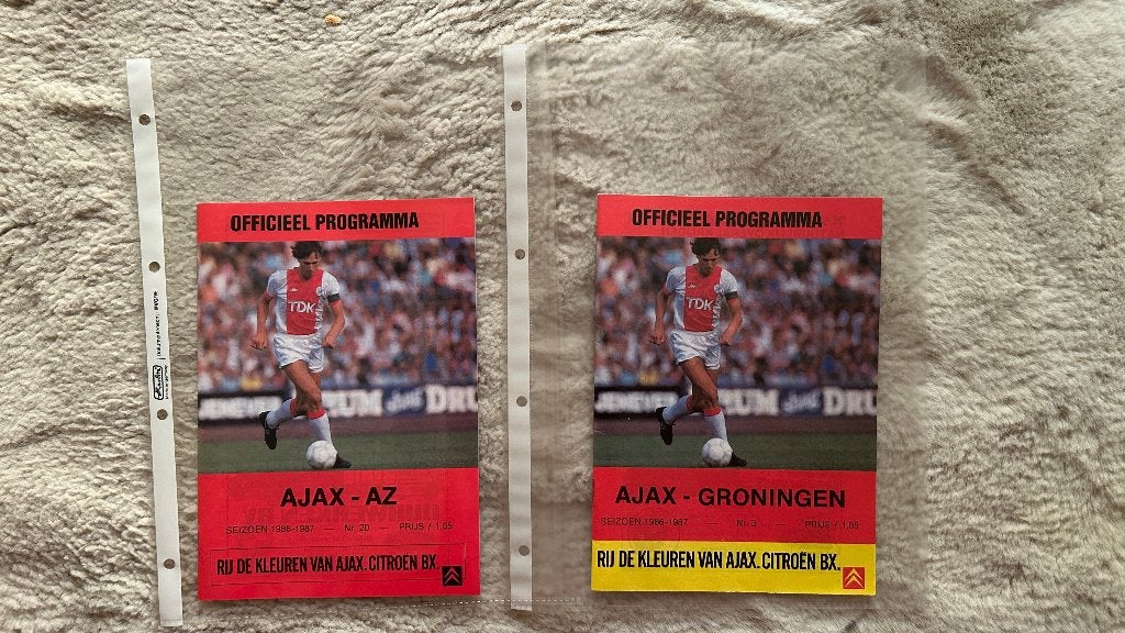 Officieel programma boekje Ajax 1986-1987, Ophalen of Verzenden, Zo goed als nieuw, Ajax, Boek of Tijdschrift