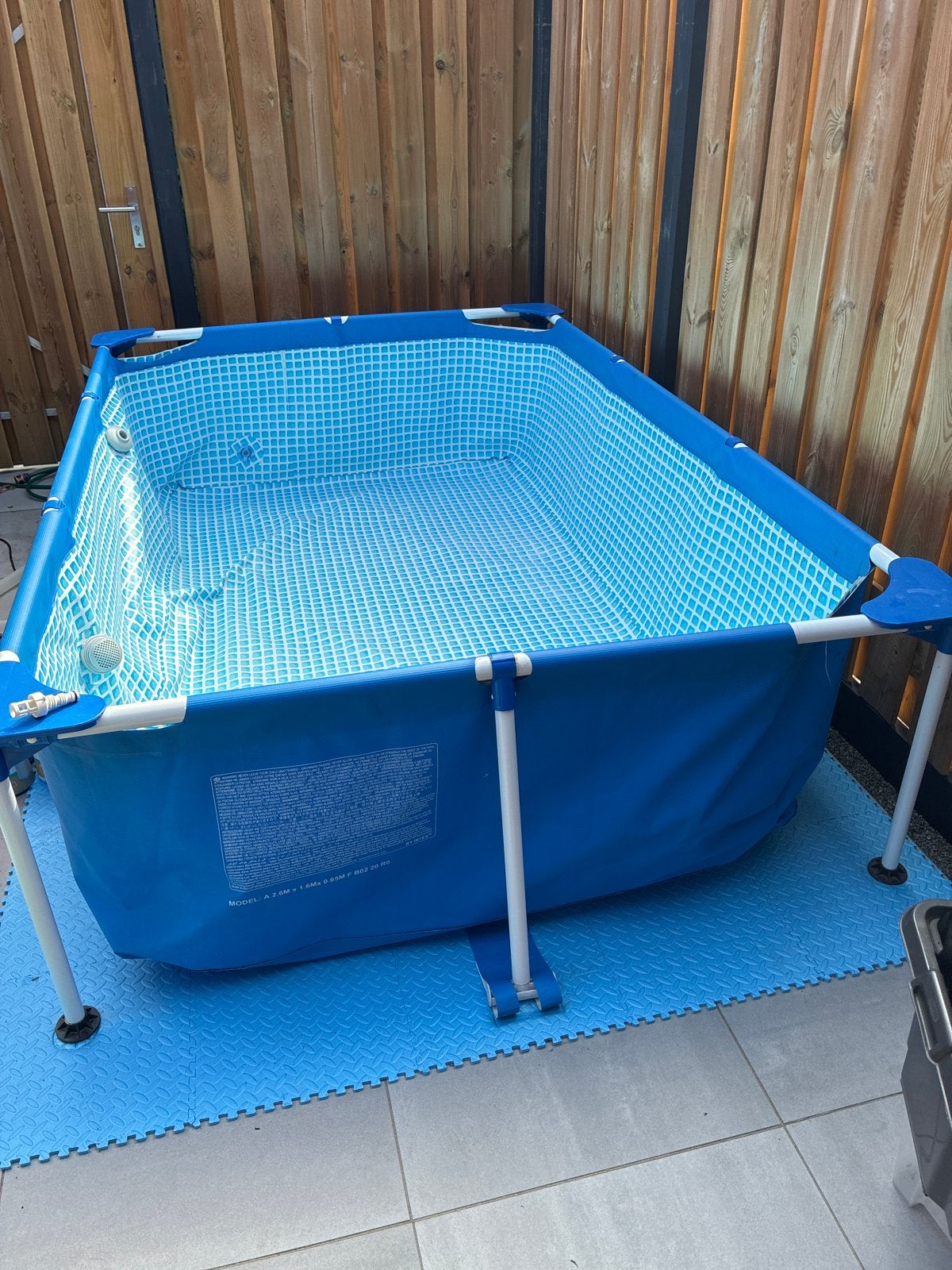 Intex Opzetzwembad 2.6M x 1.6M met filterpomp, Tuin en Terras, Zwembaden, Ophalen, Gebruikt, Minder dan 80 cm, Minder dan 200 cm