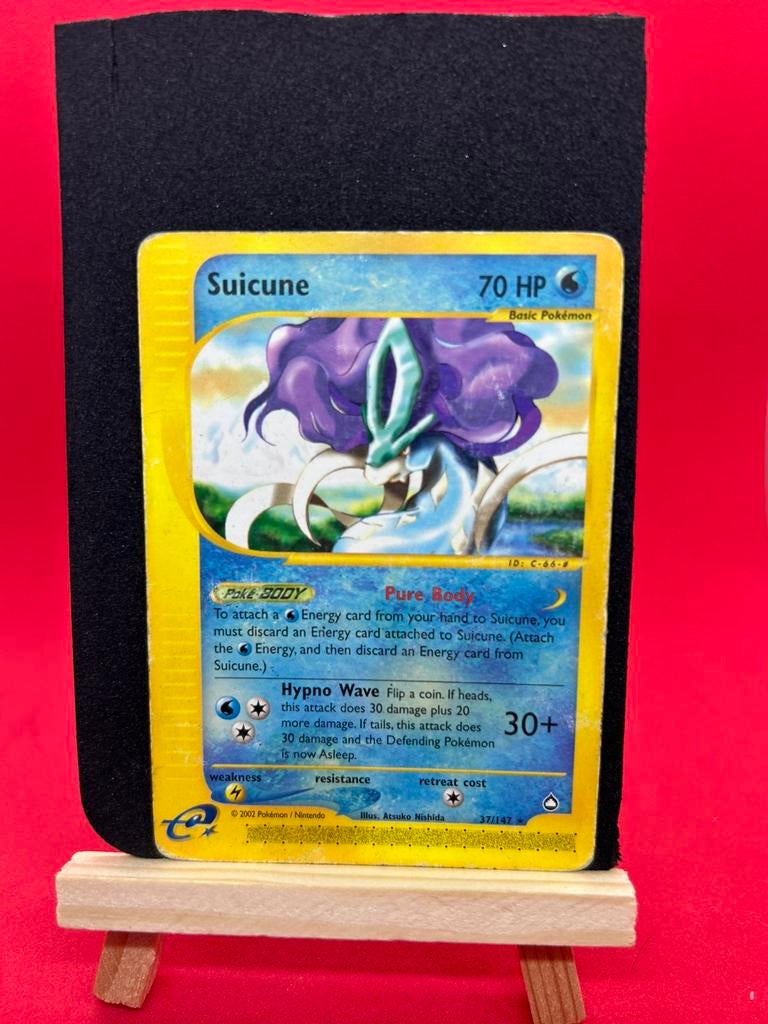 Suicune 31/147 – Aquapolis – Non‑Holo – Moderate Played, Ophalen of Verzenden, Zo goed als nieuw