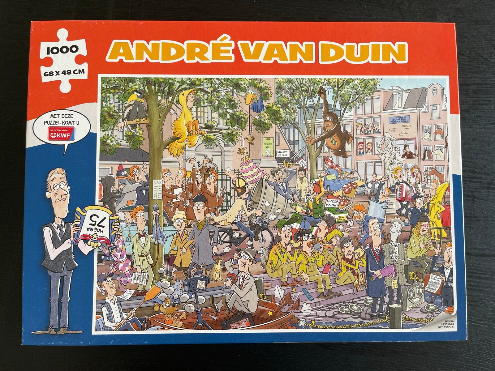 André van Duin legpuzzel 1000 stukjes, Ophalen of Verzenden, 500 t/m 1500 stukjes, Gebruikt, Legpuzzel
