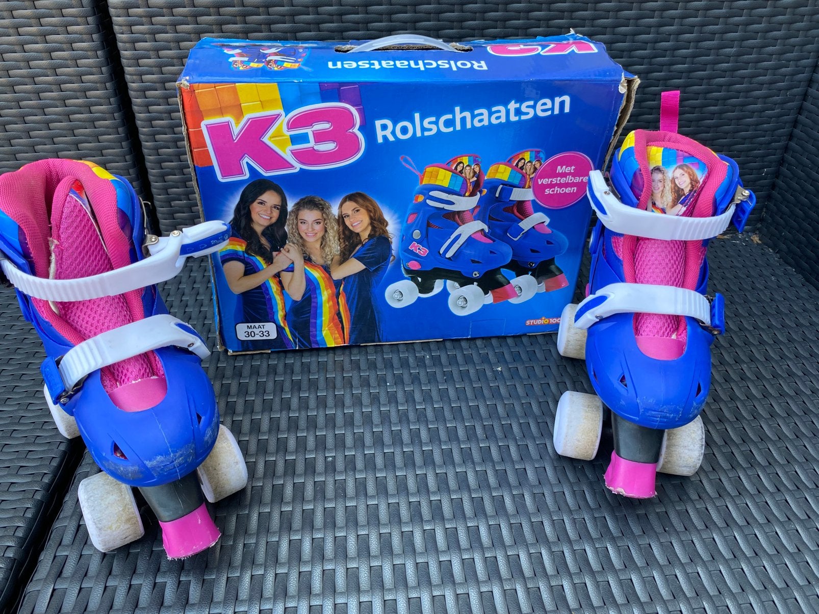 Verstelbare rolschaatsen k3, Ophalen of Verzenden, Gebruikt
