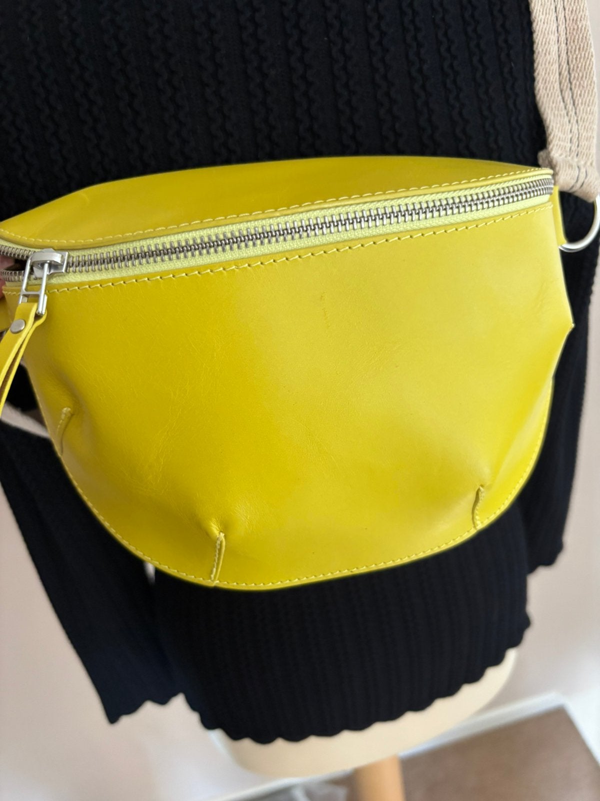 Bellerose Rosie leren tasje., Geel, Esprit, Nieuw, Ophalen of Verzenden