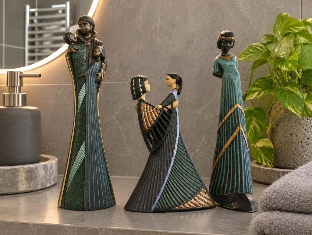 Prachtige Set van 3 Art Deco Figuren / Beelden, Ophalen