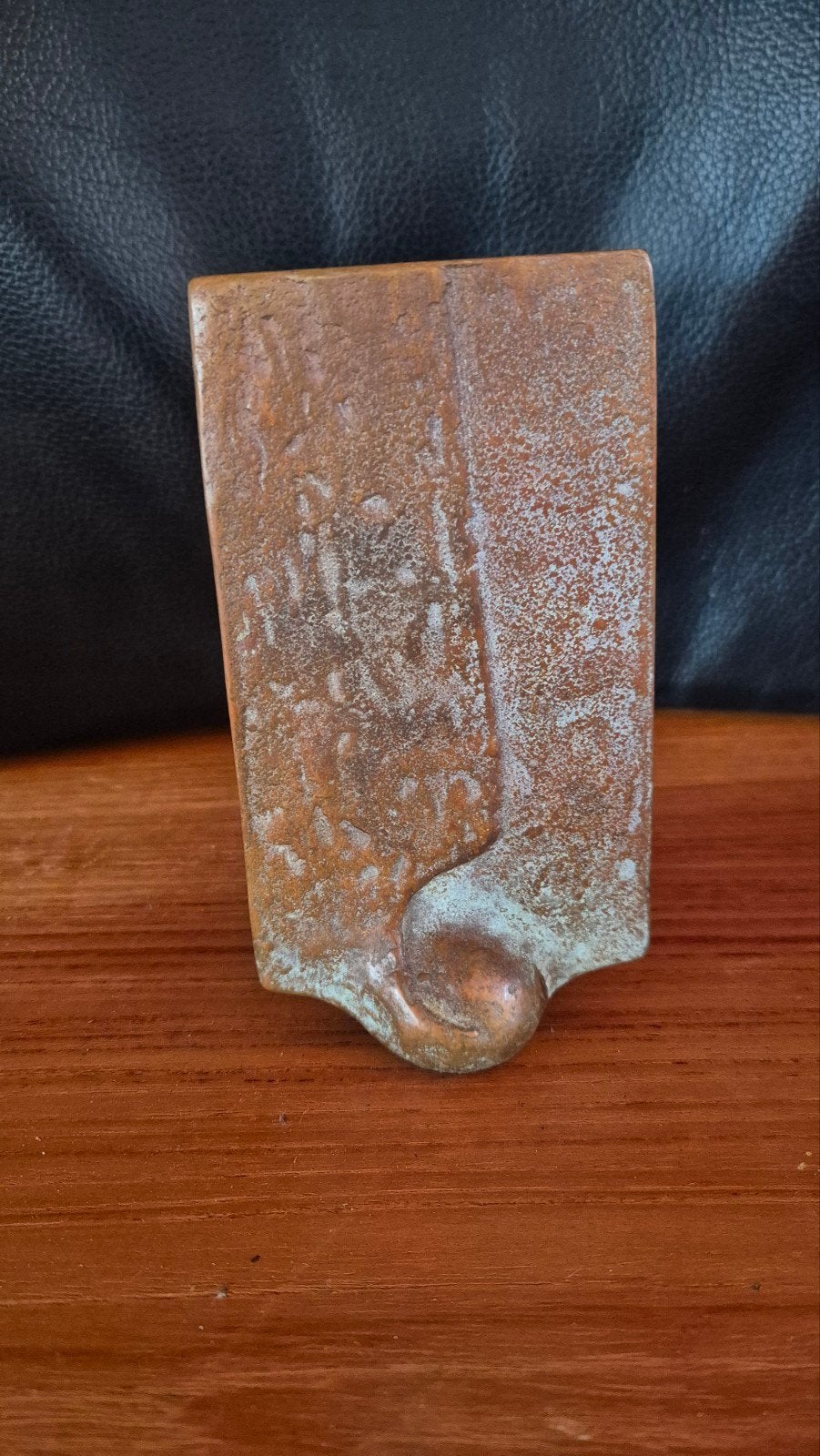 Bronzen Esdoornblad sculptuur van F. Heerkens, Minder dan 20 cm, Gemerkt, Ophalen of Verzenden, Brons