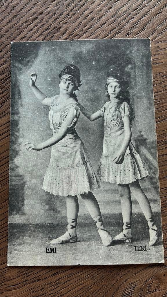 GERESERVEERD!Emi en Teri. Balllet. Danseres, Ophalen of Verzenden, Voor 1920, Ongelopen
