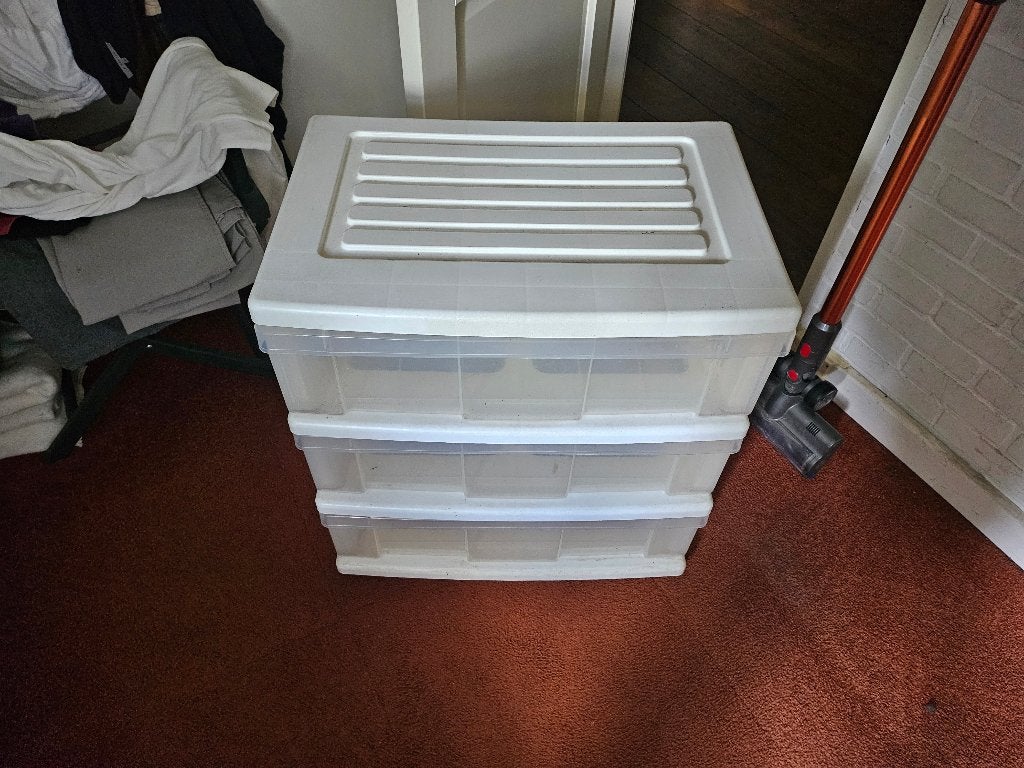 Kunststof ladeblok op wieltjes (3 laden), Huis en Inrichting, Kasten | Ladekasten, Ophalen, Kunststof, Gebruikt, 50 tot 100 cm