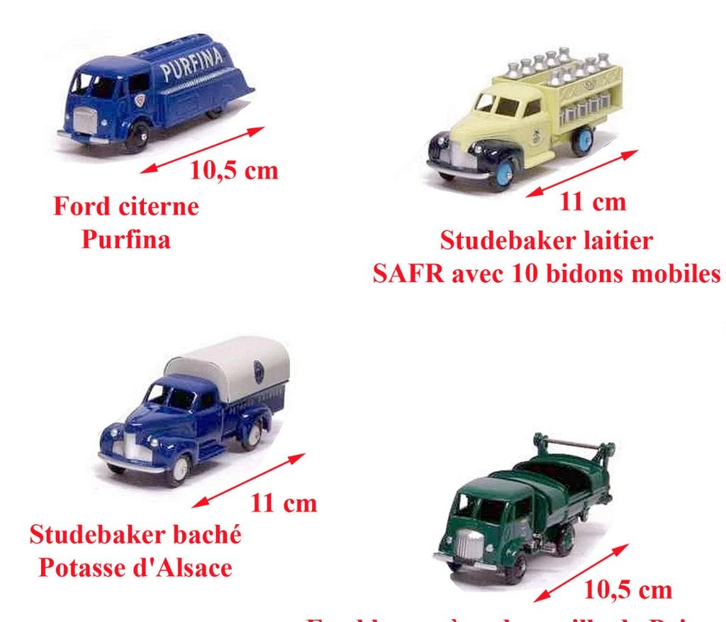Coffret 4 vrachtwagens Ford Poissy 2x Studebaker 2 x 1/43, Verzenden, Nieuw, Bus of Vrachtwagen, Overige merken