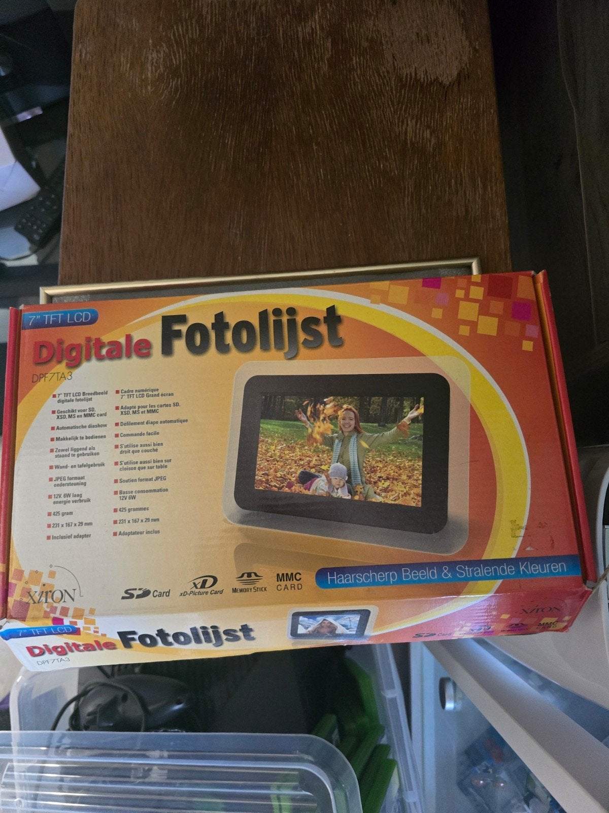 Xiron 7" TFT LCD Digitale Fotolijst DPF7TA3, Ophalen, Geheugenkaartslot, Xiron, Nieuw