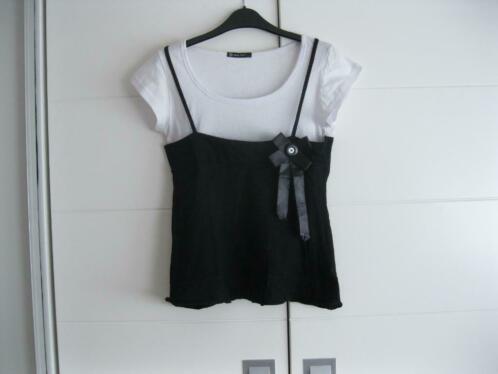Nieuw! Moda Piu shirt 38 s/m  Nieuwprijs €31,90, Verzenden, Wit, Nieuw, Korte mouw