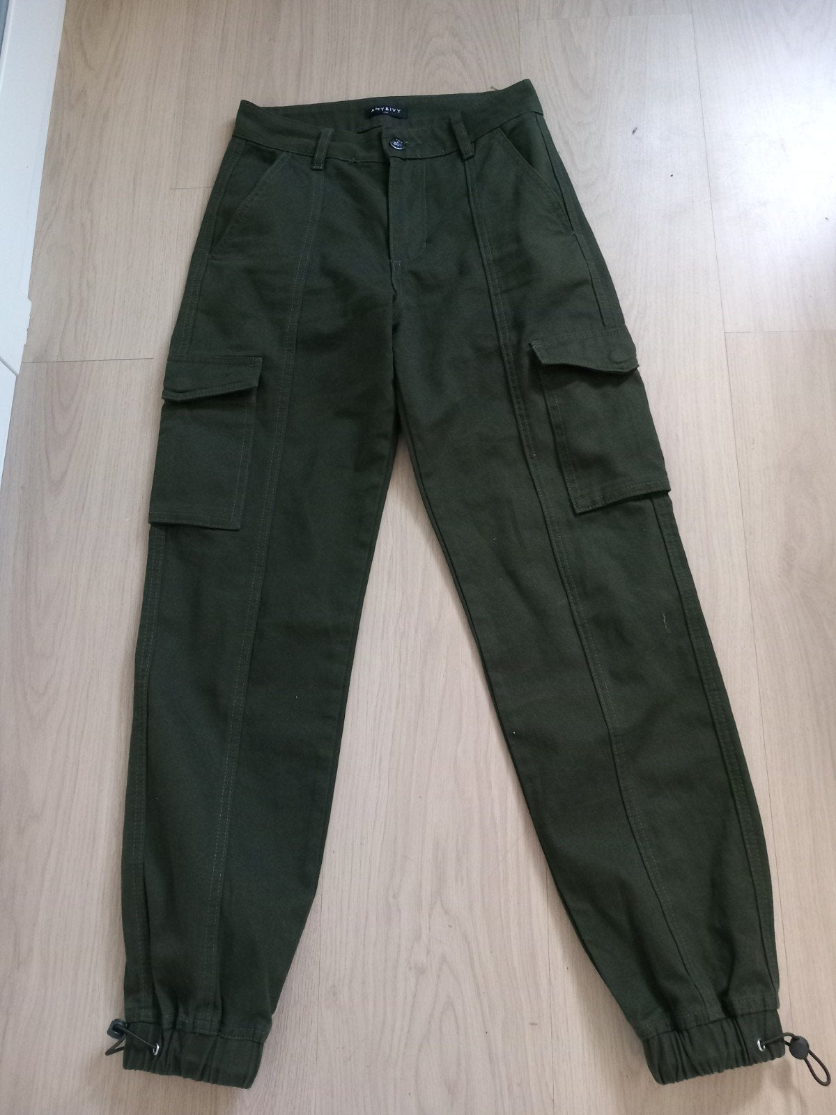 Donkergroene cargobroek maat XXS, Kleding | Dames, Nieuw, Ophalen of Verzenden, Amy & Ivy, Maat 34 (XS) of kleiner