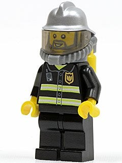 LEGO City cty0138 Fire - Reflective Stripes, Black Legs,, Lego, Ophalen of Verzenden, Minifiguur, City