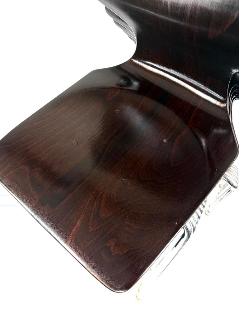 Partij van 13x Pagwood stapelstoelen, Flötotto ‘70, Ophalen of Verzenden, Zo goed als nieuw, Vijf, Zes of meer stoelen, Hout
