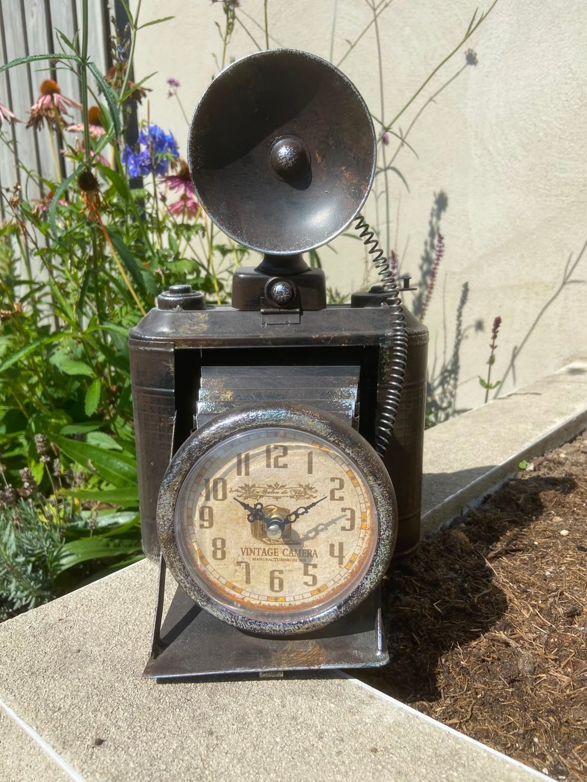 Vintage camera klok - Uniek decoratiestuk, Ophalen of Verzenden