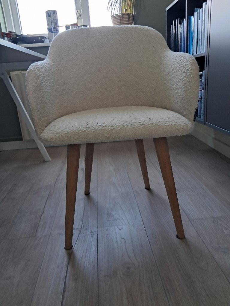 Rosa eetkamerstoelen - sofacompany maya cream, Ophalen, Demontabel, Gebruikt