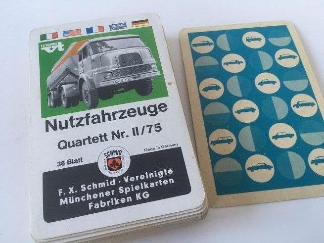 kwartetspel duitse vrachtwagens, Hobby en Vrije tijd, Ophalen of Verzenden, Gebruikt, Schmidt
