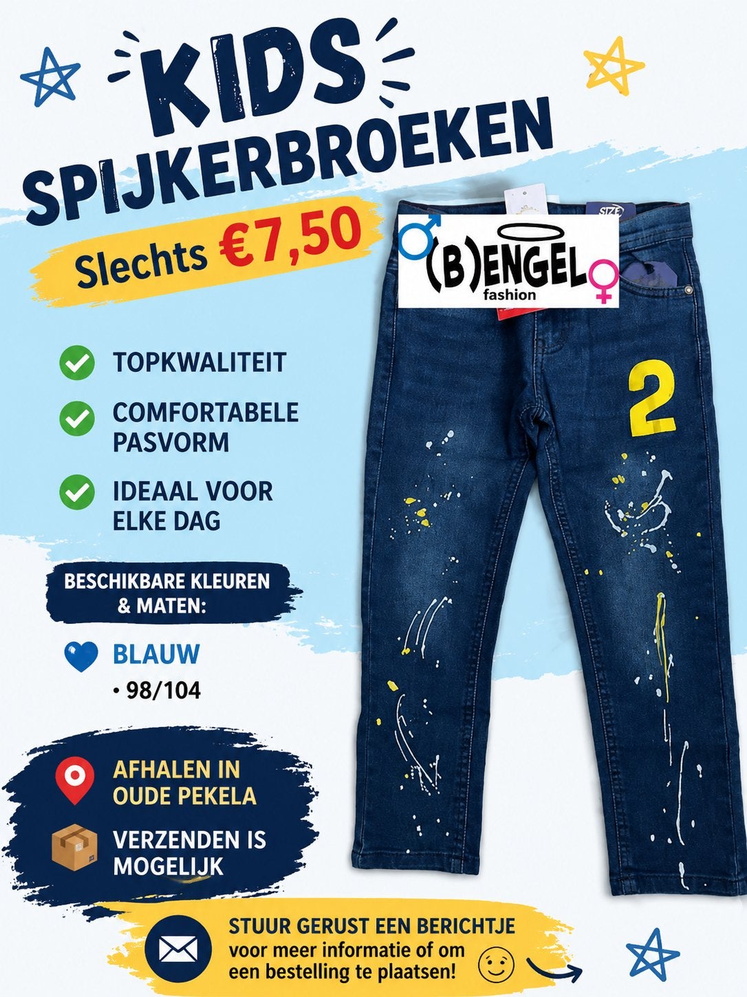 Kinder spijkerbroek, Ophalen of Verzenden, Nieuw