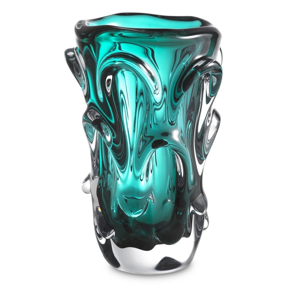 Luxe mondgeblazen glazen vaas Aila L Eichholtz, Ophalen of Verzenden, Glas