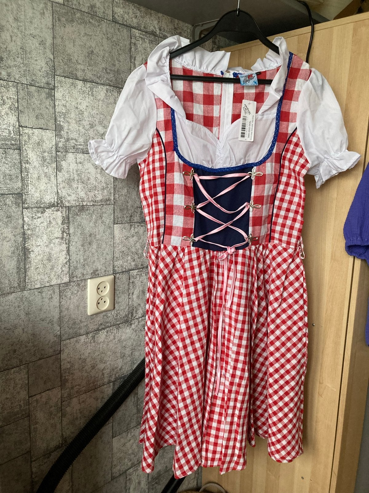 Nieuw Dirndl Jurkje met Schortje - Valt kleiner (XL), Carnaval, Maat 42/44 (L), Nieuw, Ophalen of Verzenden