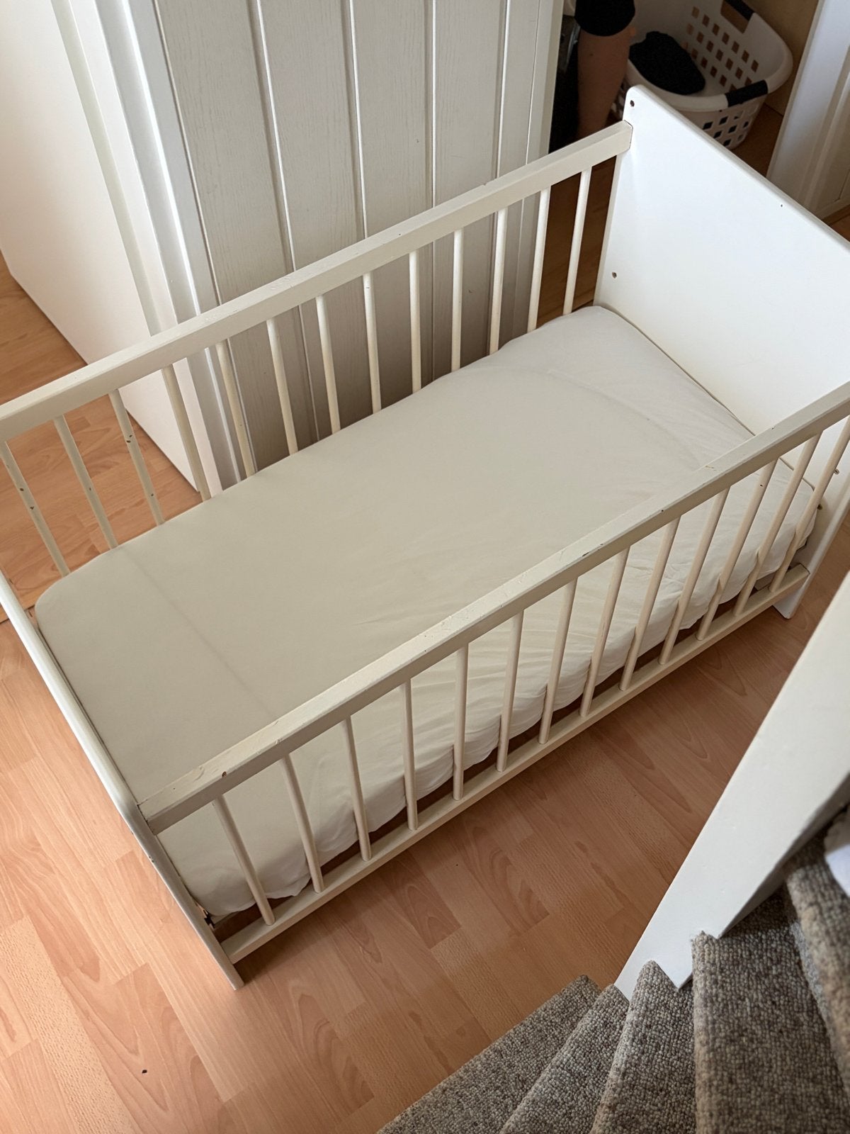 GRATIS Wit ledikant zonder matras, Ophalen of Verzenden, Gebruikt, Ledikant