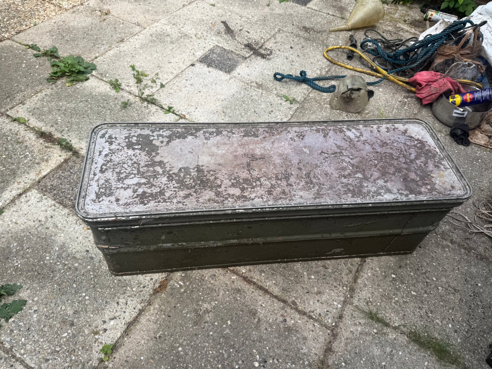 Aluminium leger opbergkist, Ophalen, Gebruikt, 75 tot 100 cm, Minder dan 40 cm
