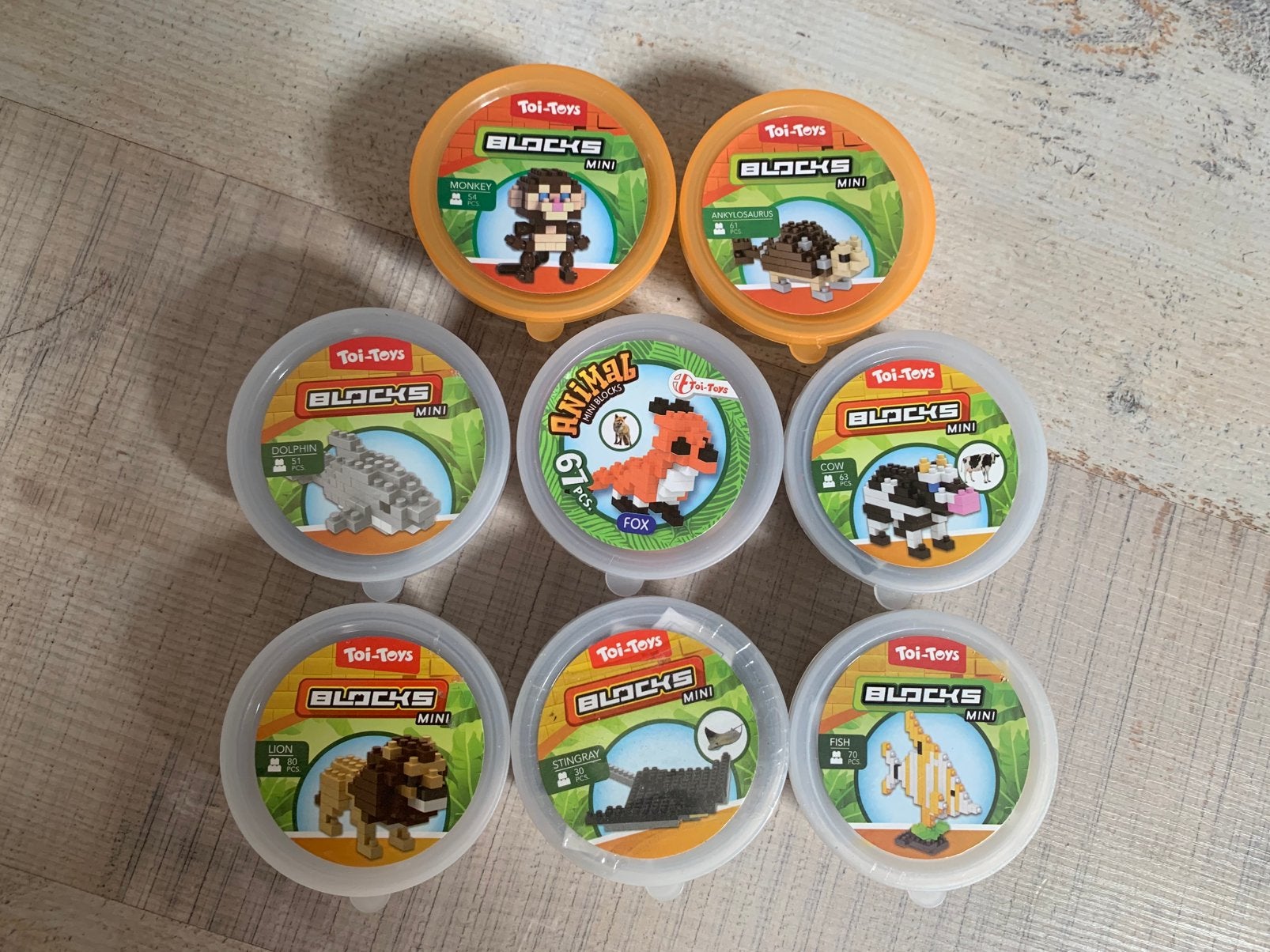 Toi-Toys mini dieren 8 stuks, Ophalen of Verzenden, Zo goed als nieuw