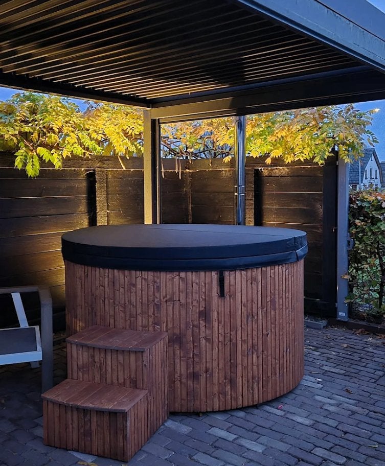 Hottub 200cm externe kachel –inclusief toebehoren, Tuin en Terras, Contact@mobi-tub.nl, Rond, Nieuw, Ophalen of Verzenden