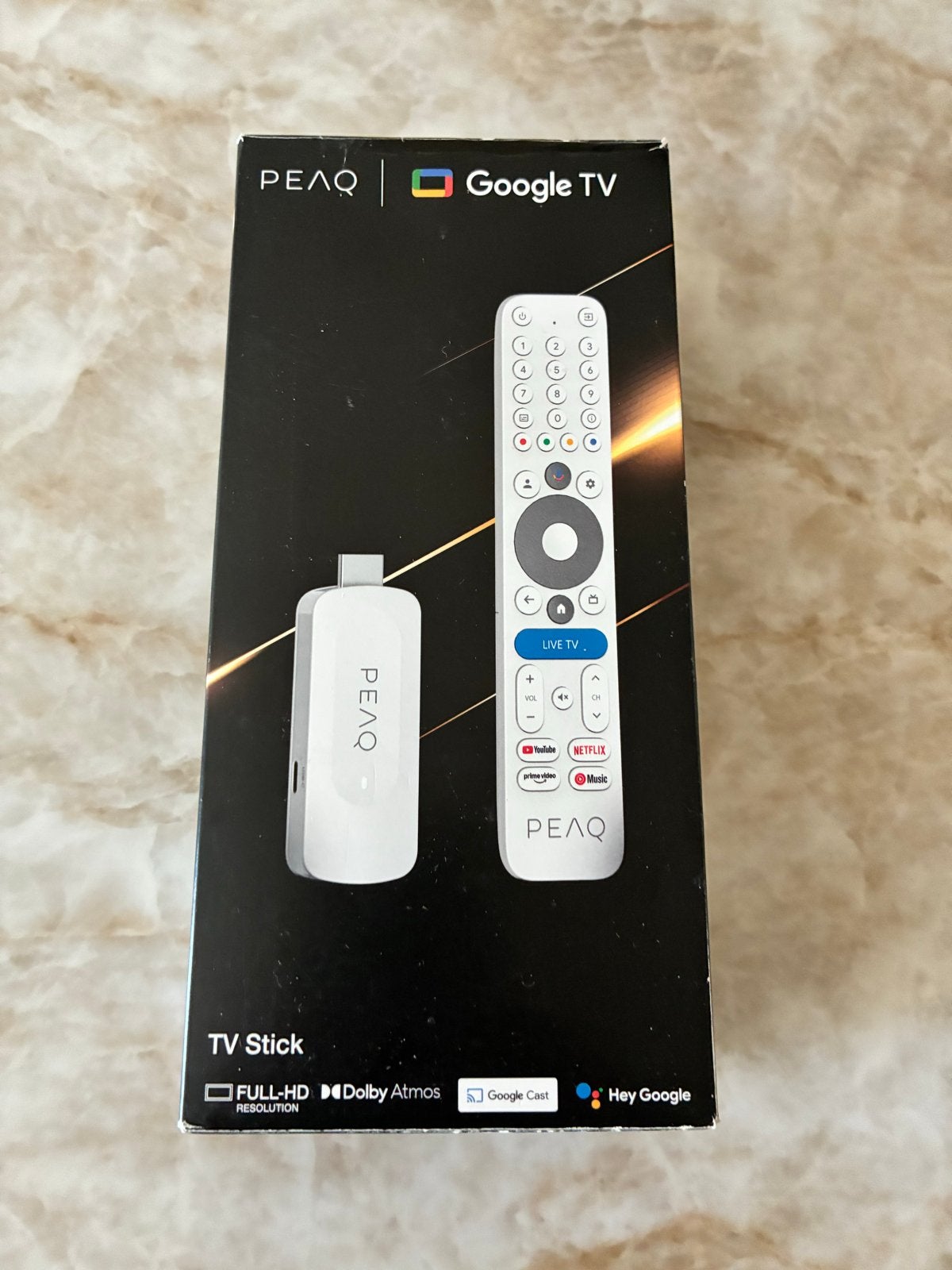 Peaq Full HD TV Stick met Google TV - Zo goed als nieuw, Verzenden, Mediamarkt, Zo goed als nieuw, Zonder harde schijf