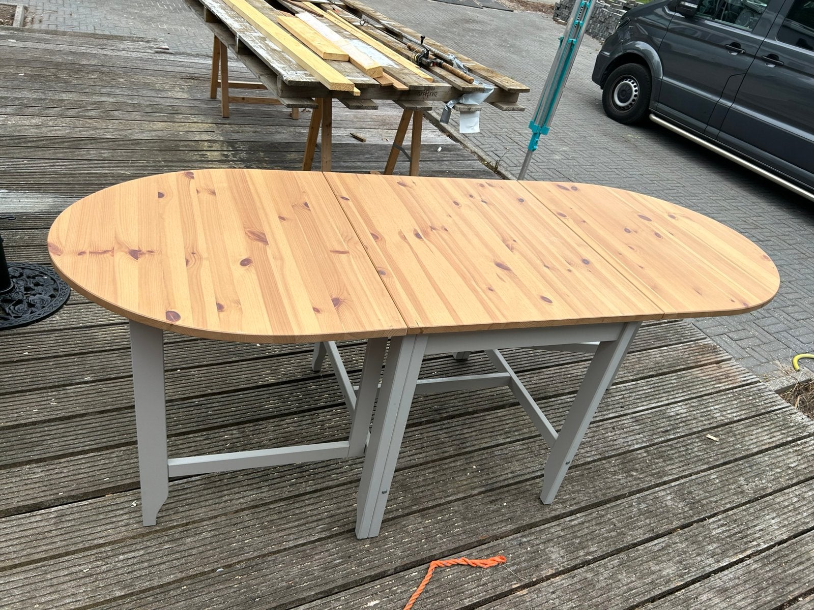 Eettafel grenen, Ophalen, Zo goed als nieuw, Rechthoekig