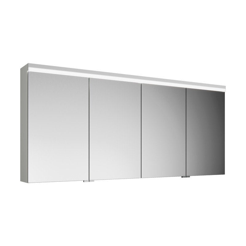Spiegelkast Burgbad licht eiken 160 cm met led, Ophalen, Spiegelkast, 150 tot 200 cm, Nieuw