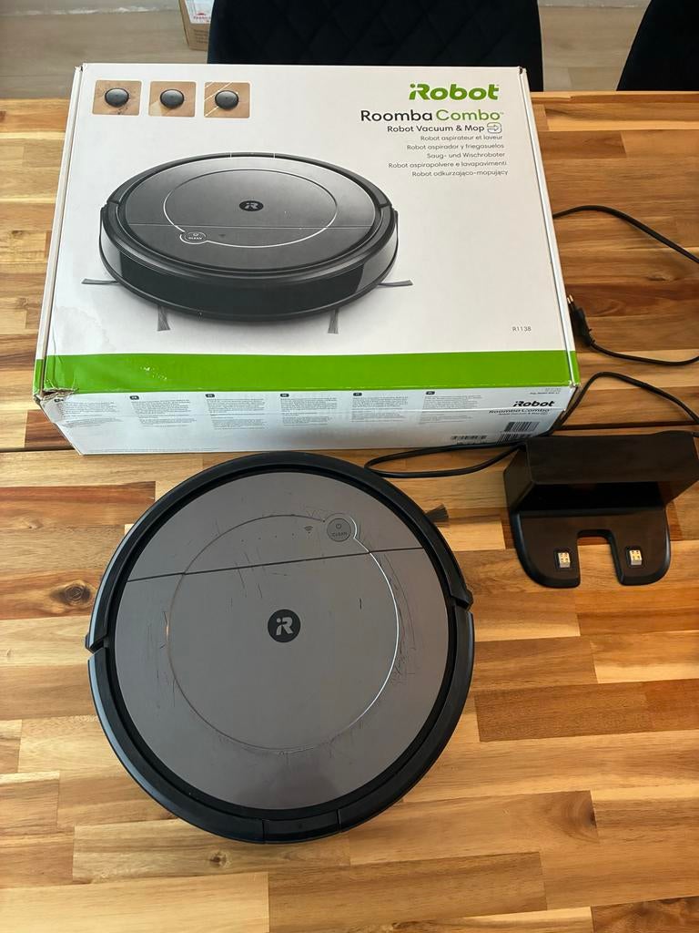 iRobot Roomba Combo 1138 Robotstofzuiger met Dweilfunctie, Witgoed en Apparatuur, Gebruikt, IRobot, Ophalen of Verzenden, Robotstofzuiger