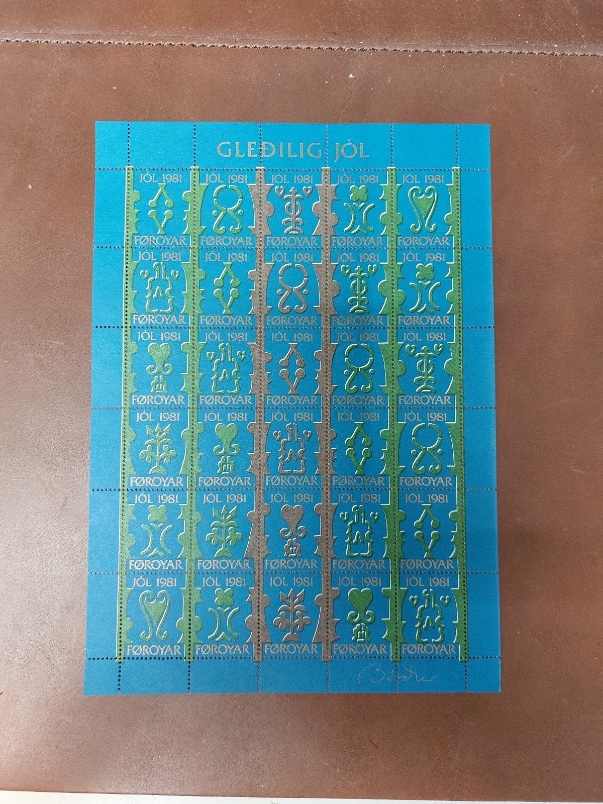 Faeröer Eilanden Kerstzegels 1981 - volledig vel, Ophalen of Verzenden, Postfris