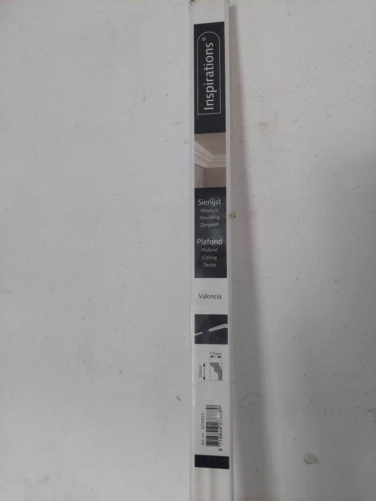 Sierlijst Plafond Valencia 25x17mm Nieuw, Ophalen, Nieuw, Overige materialen, Plinten