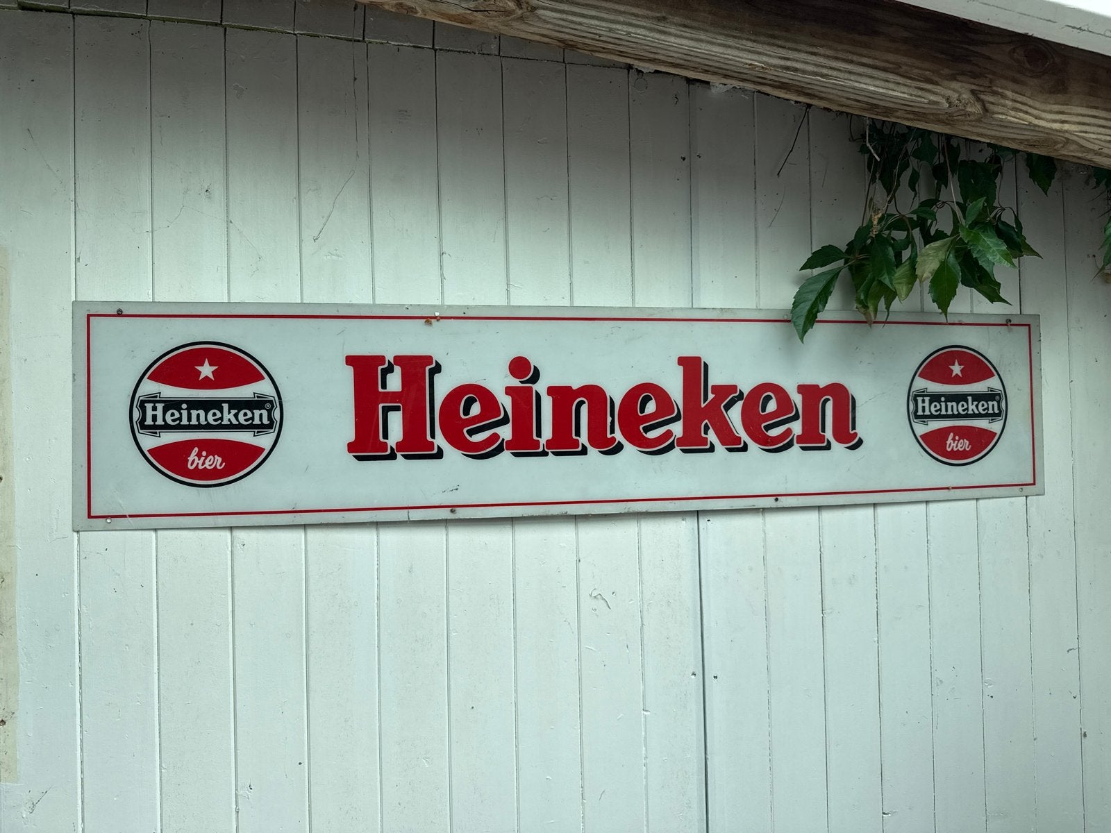 Vintage Heineken Reclamebord - kunststof, Ophalen, Gebruikt, Reclamebord